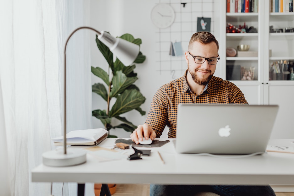 man using computer